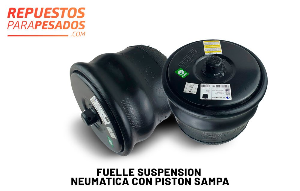 fuelle de suspension neumatica con piston sampa